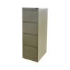 Armario de acero amarillo de 4 cajones, vista lateral derecha - LYBESTEEL