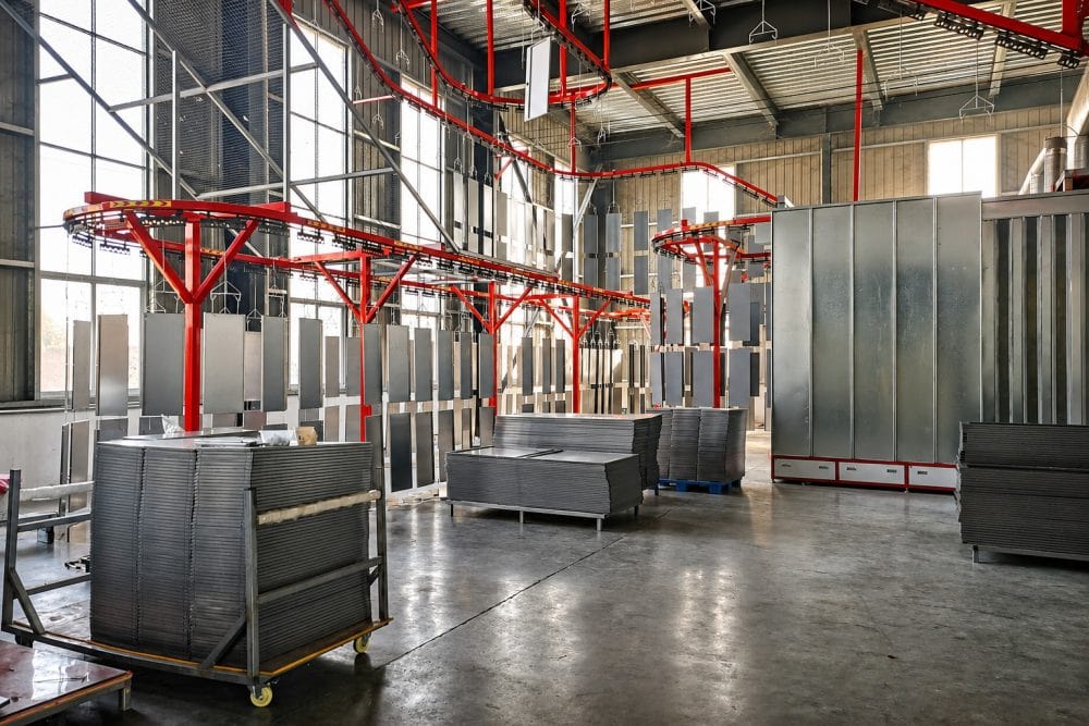 Officina pulveris tegumenti armarii ferrei Sinensis fabricatio LYBESTEEL